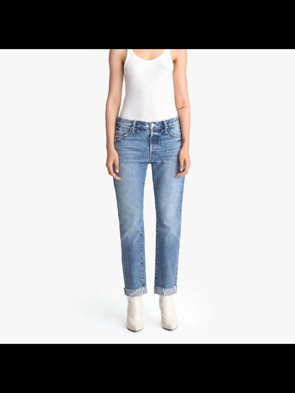 Mother denim scrapper ankle fray take me higher jeans 29